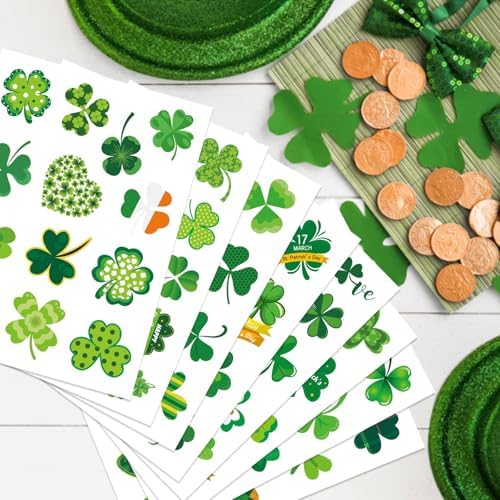 309 PCS St. Patrick's Day Stickers - 24 Sheets Lucky Shamrock Stickers