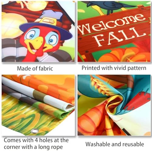 Thanksgiving Party Toss Game Backdrop, Turkey Pumpkin Harvest Design