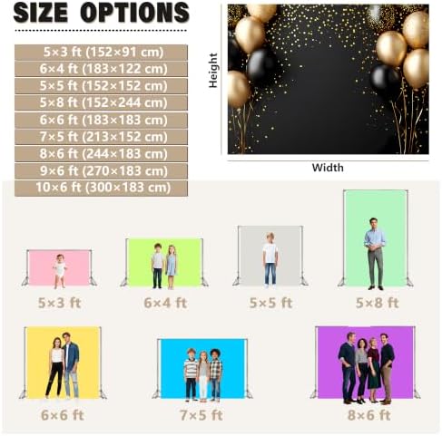 Custom Backdrop Personalized 5x8 Ft, Customized Photo Backdrop Banner with Picture Logo, Personalized Background for Photography, Gift for Birthday, Baby Shower, Christmas Decorations, Made in USA