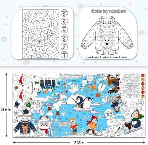 SPERINGEEN Winter Tablecloth Decorations, Holiday Crafts for Kids