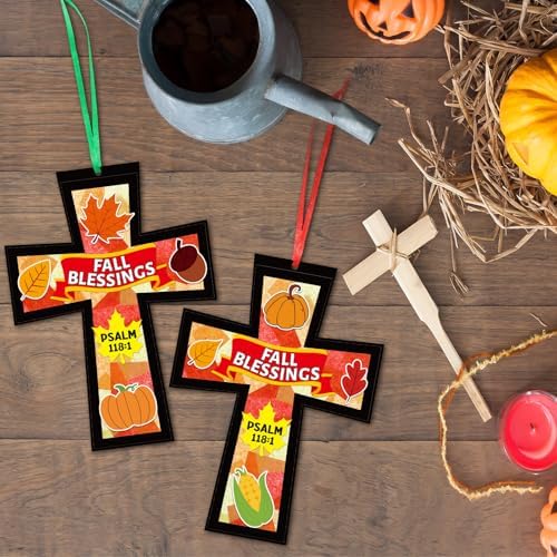 Chiisong 24 Sets Fall Blessings Crafts Fall Harvest Religious Crafts