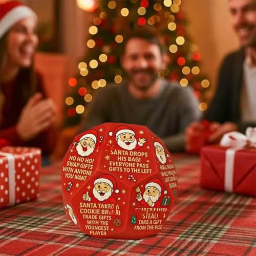 Christmas Santa Swap Gift Exchange Dice,Hilarious Exchange Party Game Dice Game,Christmas Stocking Stuffers Gift Exchange Dice Games,Exchange Gifts Family Gamefor Xmas,Party,Family Night,Holiday