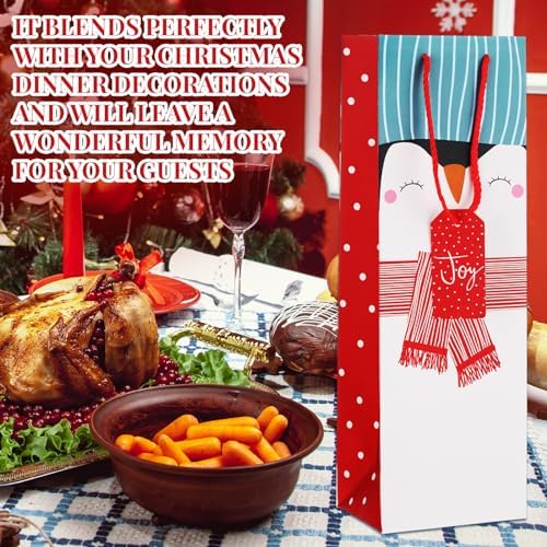 Cholemy 30 Christmas Wine Bottle Gift Bags Christmas Wine Bags, Classic