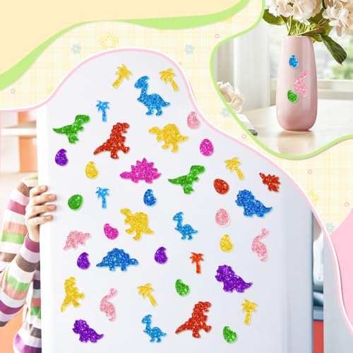664 PCS Foam Stickers Glitter Foam Stickers for Kid Crafts,Dinosaur Sticker