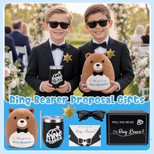 5 Pcs Ring Bearer Proposal Gifts Set,Will You Be My Ring Bearer