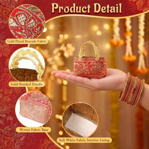 Shinylin 24 Pcs Indian Return Gifts Bags Bulk for Pooja Diwali