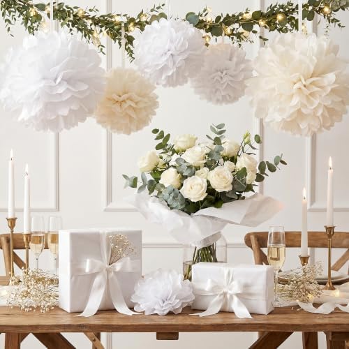 White Tissue Paper - 50 Sheets Wrapping Paper for Gift Bags Boxes