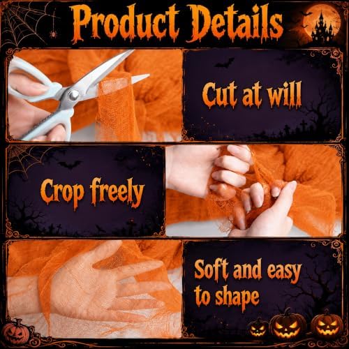 Tlswshsy 500'' x 39''Large Halloween Creepy Cloth, Spooky Gauze Decoration