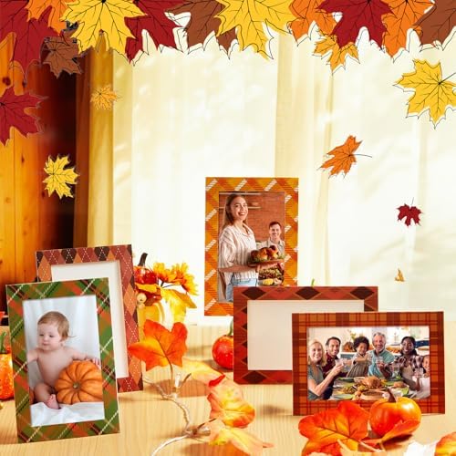 AmazingSpark 50 Pack Fall Paper Photo Picture Frames Bulk Craft
