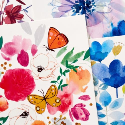 Hallmark Blank Cards with Envelopes, Assorted 48-Pack (Painted Flowers)