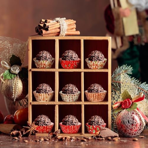 AUGSUN 800pcs Christmas Cupcake Liners Mini Baking Cups Santa Elk Snowman