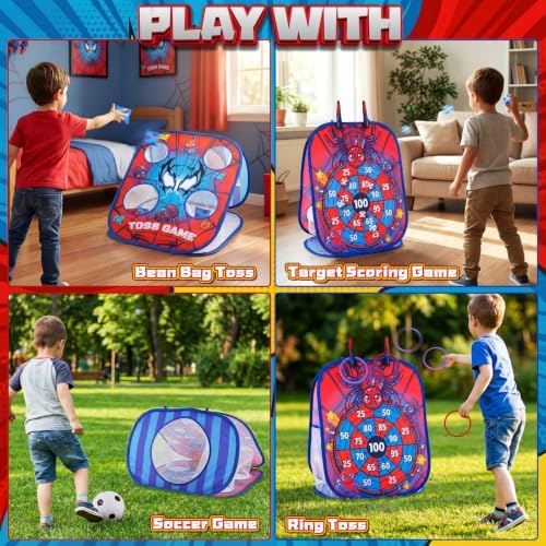 Bean Bag Toss Game for Kids - Cornhole Board Outdoor Toys for Toddlers -Party Activities Carnival Outside Yard Backyard Beach Lawn Games Toy for Kid Boys Girls Age 3 4 5 6 7 8 Year Old Birthday Gifts