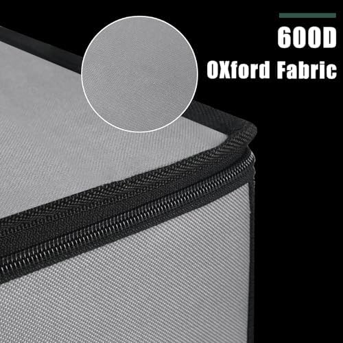 Christmas Ornament Storage Box with Dividers, Holds 64 Balls, Gray