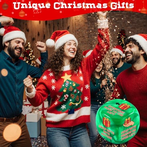 Santa Swap Gift Exchange Dice White Elephant Gifts for Women Men Christmas