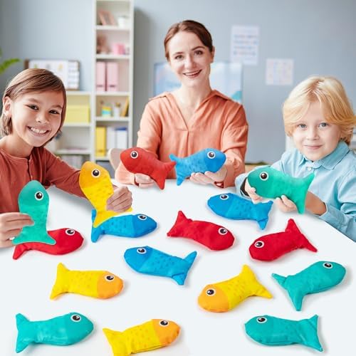 EYxsaxenk Fish Bean Bags for Tossing Game Kids Indoor Outdoor Toss Game Toy