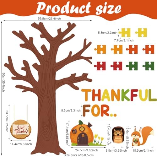 Pajean Fall Tree Bulletin Board Bright Color Appreciation Style Puzzle