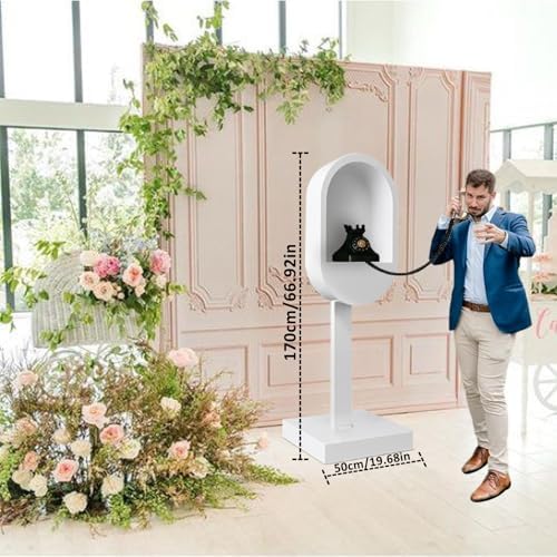 Romantic Audio Guest Book Phone Booth Audio Guestbook Telephone Stand for Wedding Birthdays Party Graduation Baby Shower Christmas Special Occasions Decoration