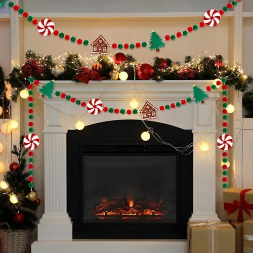 Jansun 8.2 Ft Felt Christmas Garland