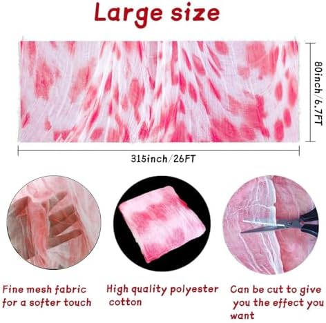Niurui Halloween Blood Creepy Cloth 315 x 79 Inch Scary Spooky Cloth for Windows Doorways Cover Gauze for Halloween Party Haunted House Decorations