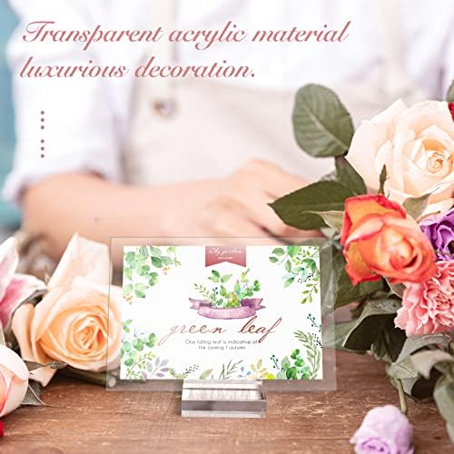 25 Pcs Acrylic Place Card Holder, Card Display Stand Table Number Holders for Table Wedding Menu Office Meeting