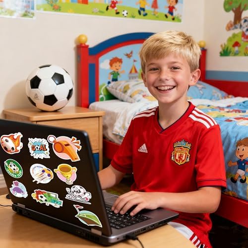 Soccer Party Favors - 100 PCS Soccer Stickers for Kids | 2026 World Game Cup Merchandise Gifts Activities Birthday Toys Games Crafts for Goodie Bags Gift Bags