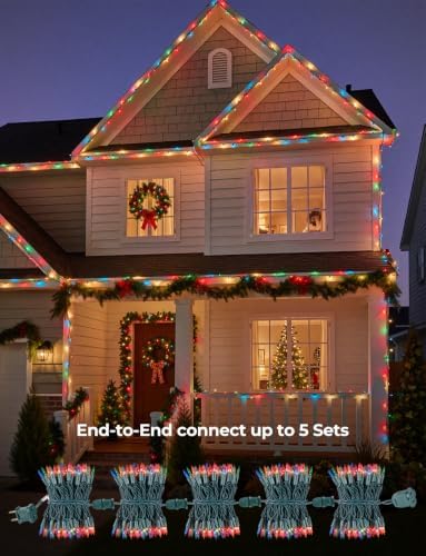 40FT Multi-Colored Christmas Lights, 200Ct Incandescent Mini String Lights
