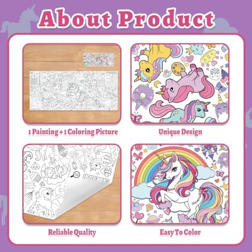 Unicorn Coloring Poster & Table Cover - 71" x 31.5"