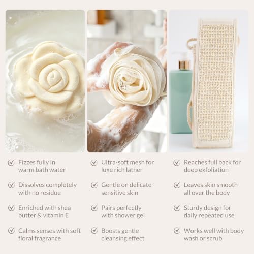 Gift Basket for Women, 8pcs Magnolia & Jasmine Spa Gift Baskets for Women