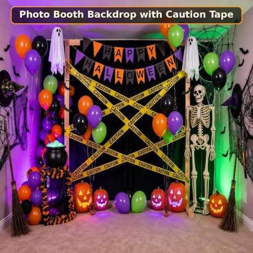 SWRT 1 Roll Premium Yellow Caution Tape, 3 Inch x 1000FT Halloween Decor