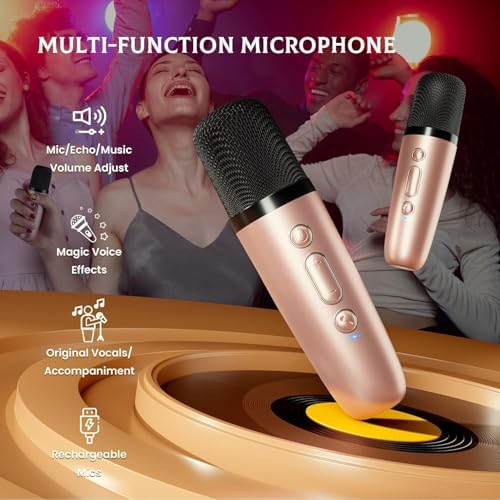IROO Mini Karaoke Machine for Kids, Birthday Gifts Toys for Girls Ages 3-12