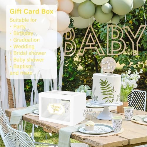 White Card Box for Party with 6 Cards, Clear Window