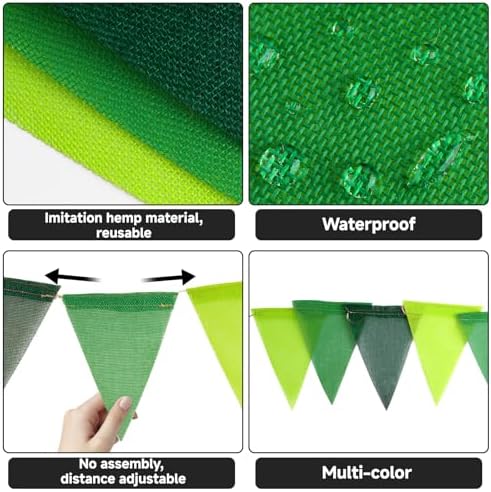 G2PLUS Triangle Pennant Banner and Decorative Flag Bunting Garland, 36 PCS