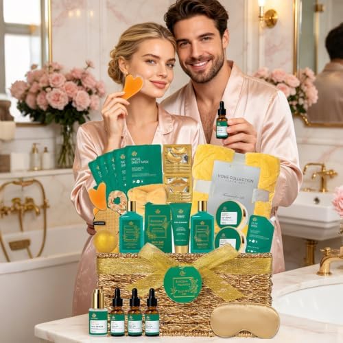 Gifts for Women & Men, 35Pcs Eucalyptus Home Spa Gift Basket, Get Well Soon