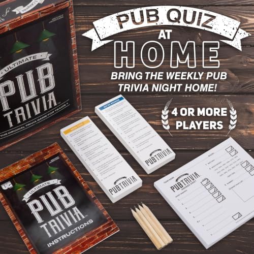 Ultimate Pub Trivia Party Game, Bar-Style Quiz for Adults, Ages 12+