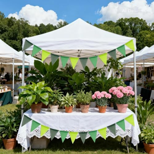 G2PLUS Triangle Pennant Banner and Decorative Flag Bunting Garland, 36 PCS