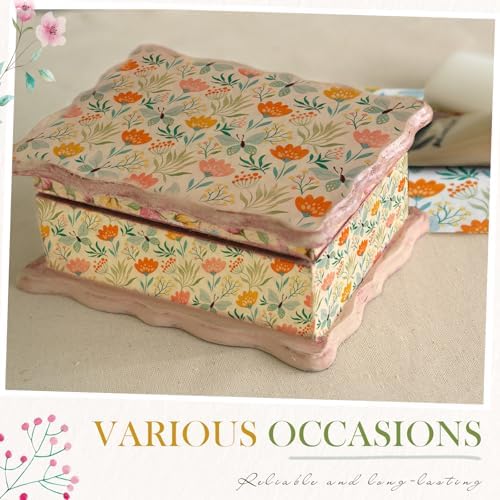 Crtiin 20 Pack Decoupage Napkins Floral Cocktail Decorative Paper Napkins