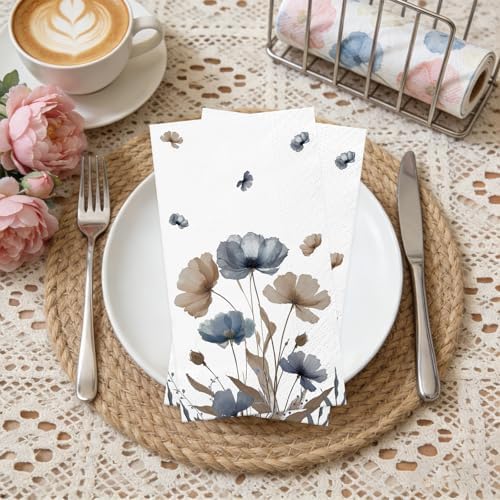 Watercolor Floral Paper Napkins 100pcs