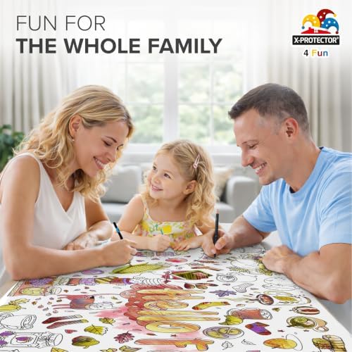 X-Protector Giant Fall Coloring Poster - 75"x30" Large Coloring Sheets