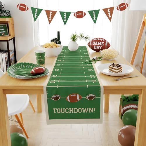 OHOME Super Game Bowl 2027 - Game Day Table Runner for Football Party Decorations - Super Game Bowl Decor Party Supplies Football Theme Birthday Decorations Banner for Home