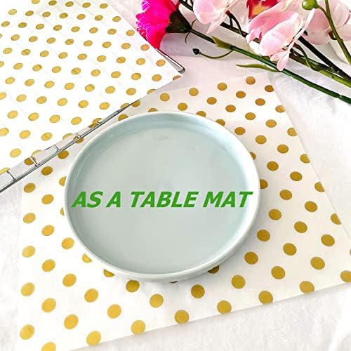 Gold Dot Wax Paper Sheets Deli Wraps Tray&Basket Liner Deli Paper Wax Paper Baking Paper Colored Parchment Paper Greaseproof for Food (150)