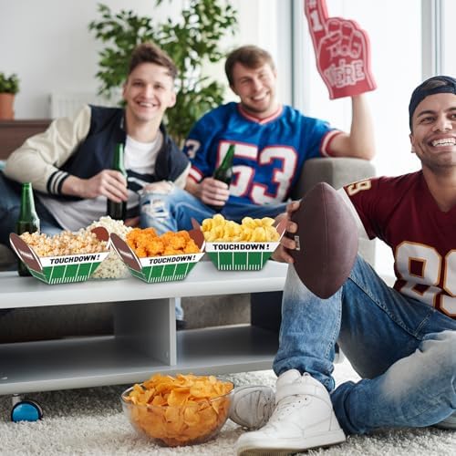 FRIDAY NIGHT 24 PCS Football Paper Bowl Disposable Food Tray