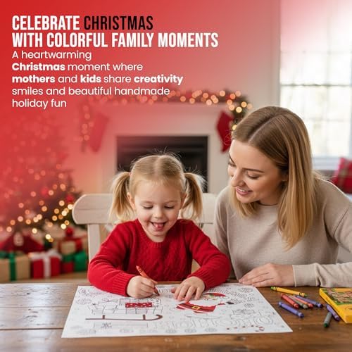 Iconikal 22-Pack Christmas Coloring Place Mats
