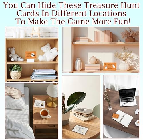 Halloween Scavenger Hunt Games Set, Trick Or Treat Treasure Hunt Clue Games for Friends Family, Halloween Activities for Large Groups, Horror Party Supplies Decorations, 01