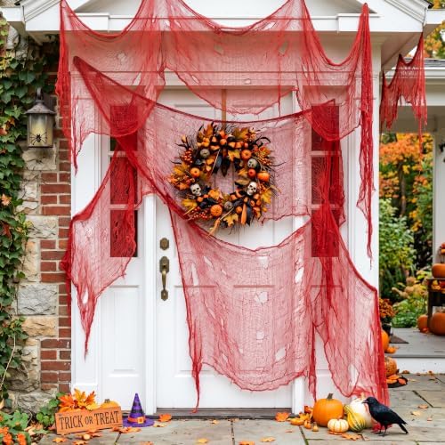 Tlswshsy 500'' x 39''Large Halloween Creepy Cloth, Spooky Gauze Decoration