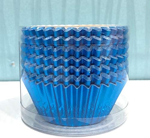Sky Blue Foil Cupcake Liners Standard Paper Baking Cups for Party, Birthday and More, 120-Count