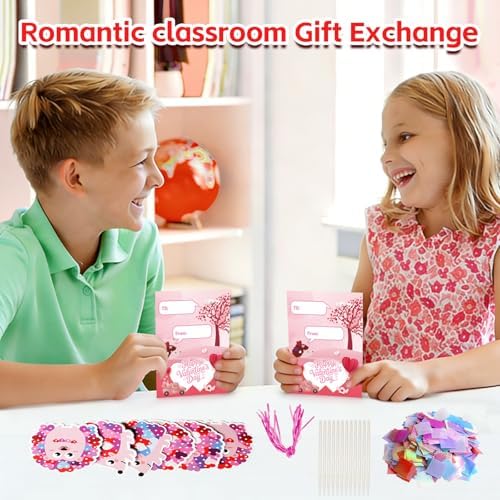 Fennoral 24 Pack Valentine's Day Craft Kits for Kids Make You Own Hedgehog Heart Poke in Art and Craft with Card DIY for Valentines Day Gift for Kids Classroom Activities Party Decoration