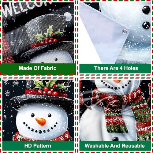 Christmas Door Cover Banner for Front Door Porch Winter Holiday Decor