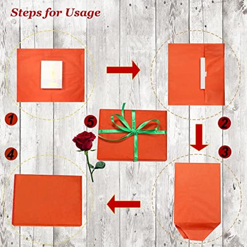 100 Sheets Orange Tissue Paper Artdly 14 x 20 Inches Plum Tissue Paper Bulk for Weddings Birthday DIY Project Wrapping Crafts Decor