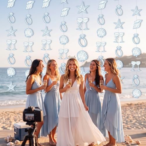 Xinnun 8 Pcs Last Toast on the Coast Bachelorette Decor Party Garlands