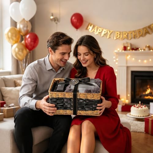 Gifts for Women & Men, 35 Pcs Charcoal Spa Gifts Basket, Get Well Soon Set